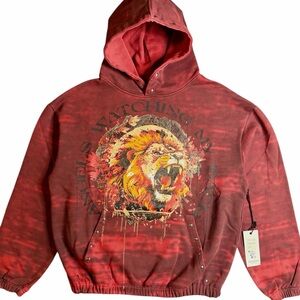 Fierce Red Lion Graphic Hoodie